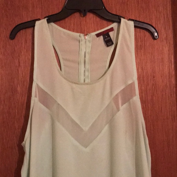 BKE Mint Chiffon Tank Top - Picture 3 of 5